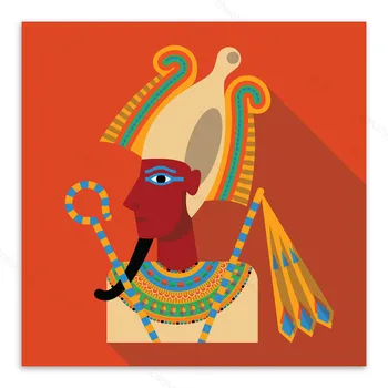 Põhjamaade Plakat Kaasaegne Vana Aafrika Egiptus Jumal Portree Trükitud Abstraktne Lõuend Kunsti Maali Modular Wall Pilt Kodu Kaunistamiseks