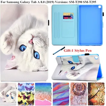 Samsung Galaxy Tab 8 A8 tolline 2019 Juhul Armas Kass Liblikas Värvitud Tableti Kest Samsung SM T290 T295 Juhul Katta Lapsed