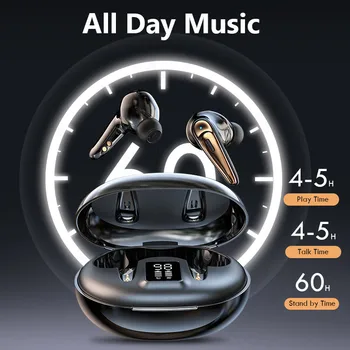 Savioke A5 TWS Bluetooth-Kõrvaklapid Koos Mikrofoni, Võimsus Kohaline Ekraan Juhtmeta Kõrvaklapid Muusika Earbud 9D HIFI Stereo-Peakomplekti