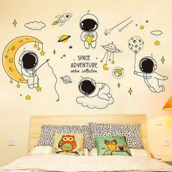 [SHIJUEHEZI] Kosmoses Seina Kleebised DIY Raketid, Planeedid Seina Kleebised Lastele Toad Beebi Magamistoas Lasteaed Kodu Kaunistamiseks