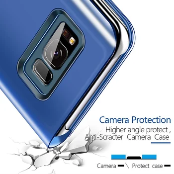 Smart Mirror Flip Case For Samsung Galaxy Märkus 8 Juhtudel Etui Nahast Telefoni Kate Samsung Lisa 8 Note8 Fundas korpused kotid
