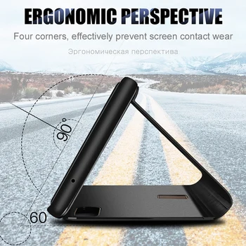 Smart Mirror Magnet Klapp Kaas Xiaomi Poco X3 Pro Juhul Xiomi PocoX3 NFC Pocophone X 3 X3Pro Seista Põrutuskindel Telefon Coque