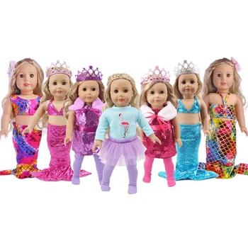 Sündinud New Baby Doll Merineitsi Riided Sobivad 18 Tolline Ameerika Tüdruk on&43Cm Baby New Born Nukk Tarvikud Beebi Sünnipäeva Mänguasi DIY