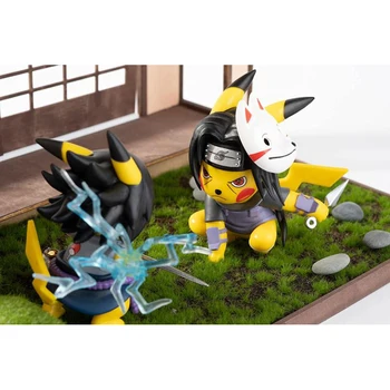 TAKARA TOMY Pikachu Cosplay Itachi Uchiha Kogumise PVC Tegevus Joonis Mudel Mänguasjad Kingitus Lastele