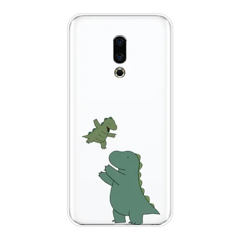 Telefoni Puhul Meizu Pro 6 7 Pluss U10 U20 Pehmest Silikoonist Kawaii Dinosauruste Multikas tagakaas Meizu 16. 16x 15 Lite 16 Pluss