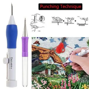 Tikandid Punch Needle Komplekti Õmblemine Tööriista Komplekt Magic Nõela Tikandid Pen Kudumine Vahend, Kudumine Õmblemine Vahendid DIY Õmblemine