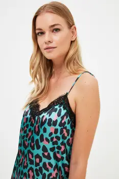 Trendyol Leopard printida Satiin Nightgowns THMAW22EL0885