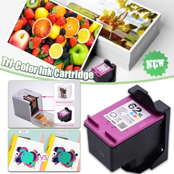Tri-Color Ink Cartridge Asendamine 1200dpi kooskõlas MBrush Pihuarvutite Inkjet Printer HP 62XL Deskjet Mini tindikassett