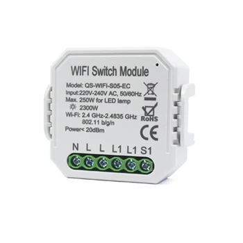 Tuya Wifi Power on/off Controller Smart Switch Module Traadita Relee Lüliti Ajastuse Kontroll Mobiiltelefoni Kaugjuhtimispult Alexa