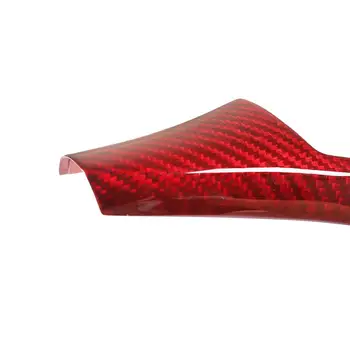 Tõeline Punane Carbon Fiber Auto Interjöör Gear Shift Knob Kate Kaunistamiseks Auto Käik Pea Hõlmama Sisekujundus BMW E60 E70 E71 5-Seeria, X5 X6