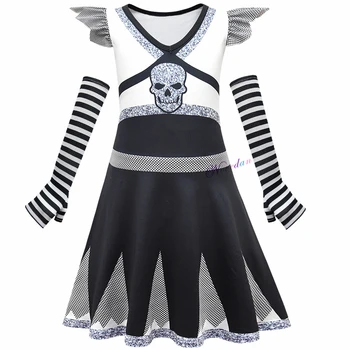 Tüdrukud Halloweeni Karneval Cheerleader Cosplay Kostüüm Lapsed Zombie Addison Riided Fancy Kleit Tuju Ühtne Kostüüm Riided