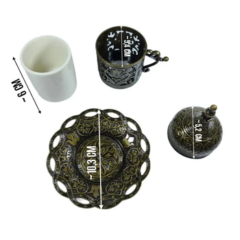 Türgi Kohvi Tassi Espresso Taldrik Koos Käepide Ottomani Kohvi araabia Kohvi Portselan Kingitus Pulmadeks Uus Kodu, 60 ml 2 oz
