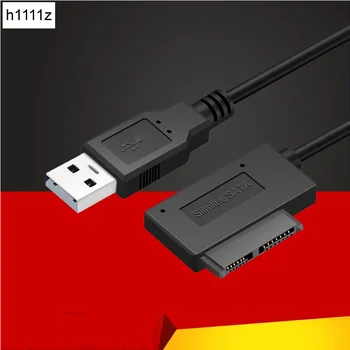 USB 2.0 Mini Sata II SATA2.0 7+6 13Pin Adapter Converter Kaabel Arvuti ARVUTI Sülearvuti CD-DVD-ROM Drive Kahe SATA Kaablid