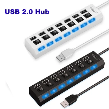 USB 3.0 Hub-USB 2.0 Hub Splitter 4/7 Multi Port Expander on/OFF Lüliti-USB-Hab kiire Adapter PC-Arvuti