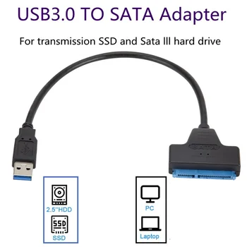 USB-SATA 3 Sata Kaabel ja USB 3.0 Adapter KUNI 6 gbit / s Toetada 2.5 Tolline Väline SSD HDD kõvaketas 22 Pin Sata 2.5