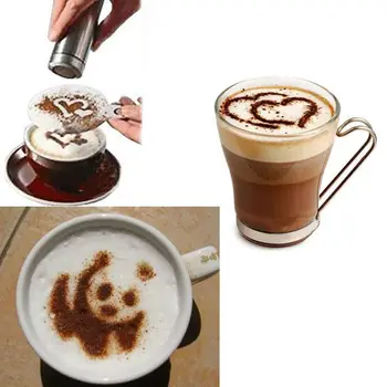 Uued Erinevaid Teemasid 16pcs Kohvi Šabloonid, Kirka Läbipaistva Kohvi Kaunistus Mall Kunsti Šabloonid Latte Cappuccino Coffe