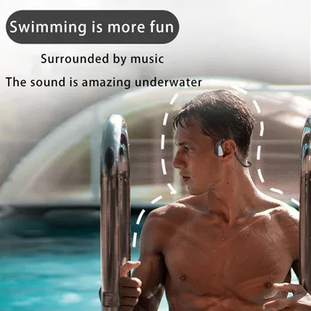 Uus Luu Juhtivus Kõrvaklapid Juhtmeta Bluetooth-Peakomplekti Ujumine Spordi 8G Mälu, MP3-Mängija Veekindel Mikrofoniga