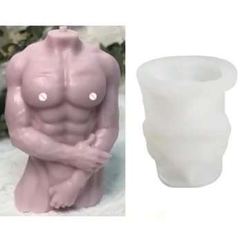 Uus stiil Lihav Naine Küünal Silikoon Hallituse 3D Meessoost Keha Rase Naine Häbelik Naine Seebi Lõhn Küünal Hallituse Kodu Kaunistamise Tarvikud