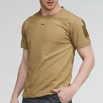 Uus Suvine Meeste T-särk ümber Kaela Kõik Vaste T-särk (Solid Color Kiire Kuivamise Sõjalise Lühikese Varrukaga Pluus Top Koolitus