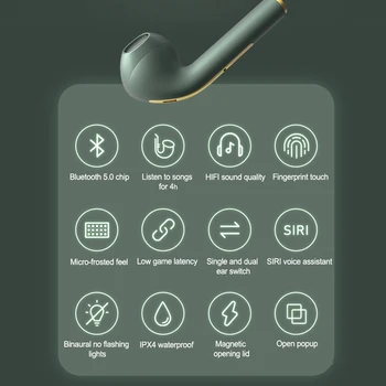 Uus TWS Bluetooth Stereo Kõrvaklapid Tõsi, Traadita Kõrvaklappide Earbuds Kõrva Handsfree Kõrvaklapid Kõrva Pungad Mobiilne Telefon