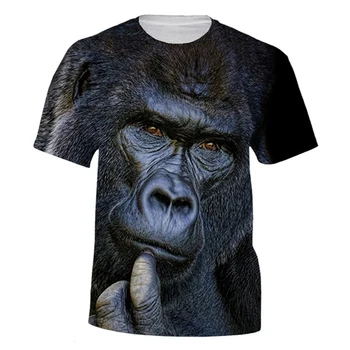 Uute tulijate Naljakas Ahv Gorilla Loomade 3D T-Särk, Meeste ja Naiste Suve Mood Lühikesed Varrukad Harajuku T-särk Tee Tops Camiseta