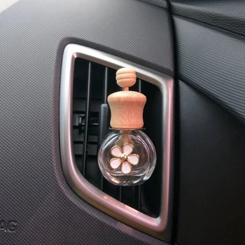 Vent Outlet Ornament õhuvärskendaja jaoks Oluline Nafta-Jaotur, Tühi klaaspudel Auto Clip Lõhnaaine Pudel Auto Auto