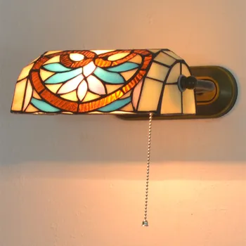 Vintage Klaasist Seina põhjal Võistluskalendri Lukuga Lüliti Seina Lamp Euroopa Retro elutuba, Magamistuba voodi kõrval Seina Sconce
