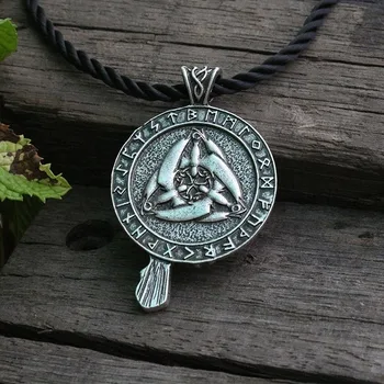 Vintage Viking Must Vares Rune Ripats Kaelakee Põhjamaade Meeste Kvaliteetne Metal Amulett Ehted
