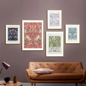 William Morris Muuseum, Näitus, Plakatid, Lõuend Maali Galerii Seina Art Prints Vintage Pilte elutuba Home Decor