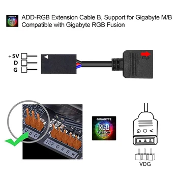 WS2812b Adresseeritavad RGB LED Riba GIGABYTE RGB Fusion 3 pin 5V ADD Header on Emaplaadi (+5 V,ANDMETE,GND) PC Digital RGB valgus