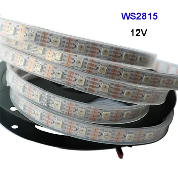 WS2815 (WS2812B WS2813 uuendatud) RGB LED Pikslit Valgus Eraldi Adresseeritavad 1m/2m/3m/5m led Dual-Signaali 30/60/144 Led/m