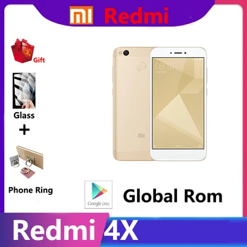 Xiaomi Redmi 4X 3g 32g ülemaailmse rom nutitelefoni 4000mAh aku 1280 x 720 pikslit HD ekraan, Snapdragon 435 13.0 MP tagumine kaamera