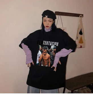 XXXTentacion Streetwear Naiste T-särk Harajuku Euroopa ja Ameerika Räppar Unisex T-särk 2021 Suvel Hip-Hop Tüdruk Футболка