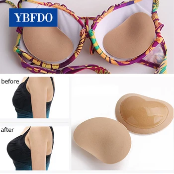 YBFDO 1 Paar Bikiinid 2021 Rinnus Pad Bikiinid Komplekti Push Up Polsterdatud Bikinis Ujumistrikoo Naiste Ujumisriided Naiste vett hülgav Paksem Rinnahoidja Pad
