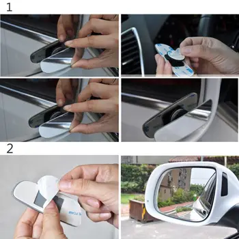 Ühe Paari Auto Kumer Rearview Blind Spot Peegel 360°Lainurk Tagumine Külg Vaade Ajastiga Peeglid