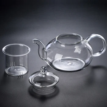 1/0.8/0.6/0.4 L Kung Fu Puer Tee Veekeetja Koos Filtri Klaasi Tee Pot Teaware Kuumakindel Klaas Induktsiooni Infuser Gaasipliit Teekann