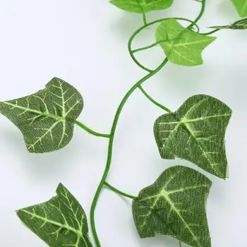 1/3/5tk 2.1 M Home Decor Kunstlik Ivy Leaf Vanik Taimed Viinapuu Võltsitud Lehestik Lilled Pugeja Roheline Luuderohi Pärg Pool Pulm Kahanda