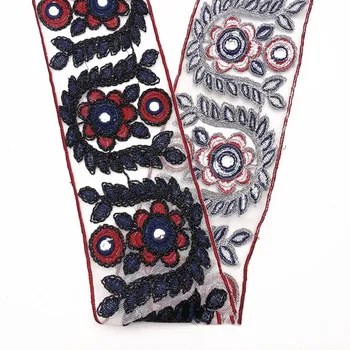 1 Hoovis Etnilise Embroideried Lindi Vintage Sisekujundus Boho Pits DIY Riided, Kott, Tarvikud Riie
