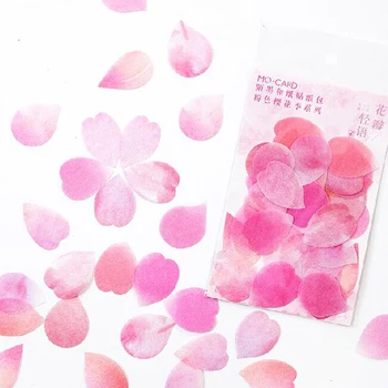 1 Pakk Romantiline Sakura Lehe Dekoratiivne Kleebis Bullet Päevik Sülearvuti Teenetemärgi