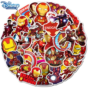 10/35Pcs Marvel Avengers Iron Man Kleebised Disney Veekindel Sülearvuti Rula Pagasi Kitarr Kiiver Kleebis Lapsed Mänguasjad Kingitus