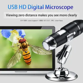 1000X 1080P 8 LED Digital Microscope Micro-USB-Luup Elektroonilise Stereo USB-Bioloogiliste Endoscope Kaamera, Telefoni, PC