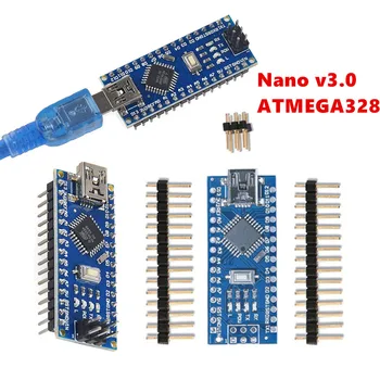 10TK Mini USB, et bootloader Nano 3.0 kontroller ühildub arduino CH340 USB draiver 16Mhz NANO V3.0 Atmega328P