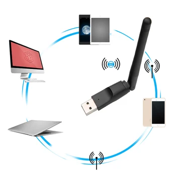 150M USB 2.0 WiFi Traadita Võrgu Kaart 802.11 b/g/n LAN Adapter pööratav Antenn Sülearvuti Mini Wi-fi Dongle MT-7601