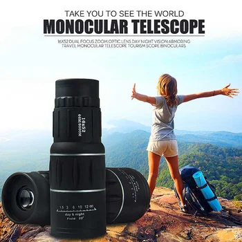 16 x 52 HD Monocular Teleskoobi Suure Võimsusega Snaiper Binoklid Turismi kaug toru koos Öise Nägemise Telkimine, Jahindus, Matkamine Kingitus
