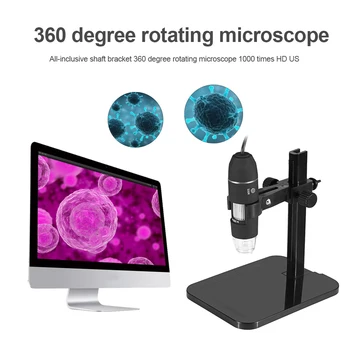 1600X 8LED USB Digital Microscope Elektroonilise Luup Kaamera Endoscope Reguleeritav Suurendus koos Kalibreerimine Valitseja Sulg