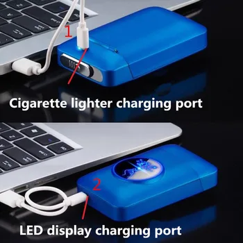19pieces Sigaretid Sigaret Juhul Kergem Kingitus Graafiline LED-Ekraan, USB Laadida Hingav Elektroonilise Tulemasinad, Anti-rõhu