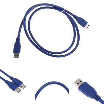 1M Blue Hi-Speed USB 3.0 Type A Male To Male Pistik Adapter pikendusjuhe Dropship
