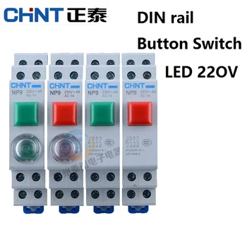 1TK CHINT NP9 nupp kaardi DIN rail nuppu lüliti reset moving light LED 220V