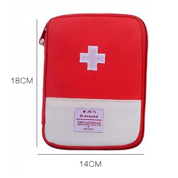 1tk Korea reisi kodus kaasaskantav väike meditsiin kott ladustamise kott meditsiin mugav kott Punane esmaabi ennetamine komplekt