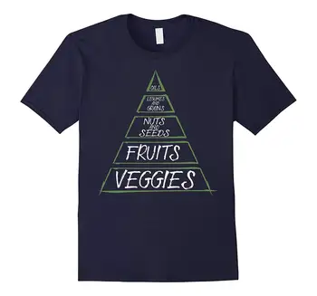 2020. aasta Mood Meeste T-särk Vegan Toidu Püramiid Toitumine Naljakas Graafiline T-Särk